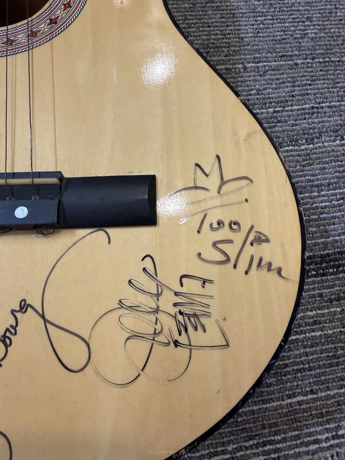 Riders in The Sky Autographed Guitar Woody Country Cowboy Western, изображение 2