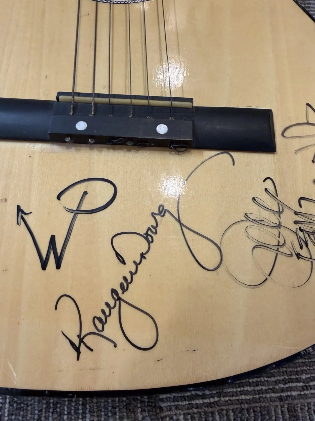 Riders in The Sky Autographed Guitar Woody Country Cowboy Western, изображение 3