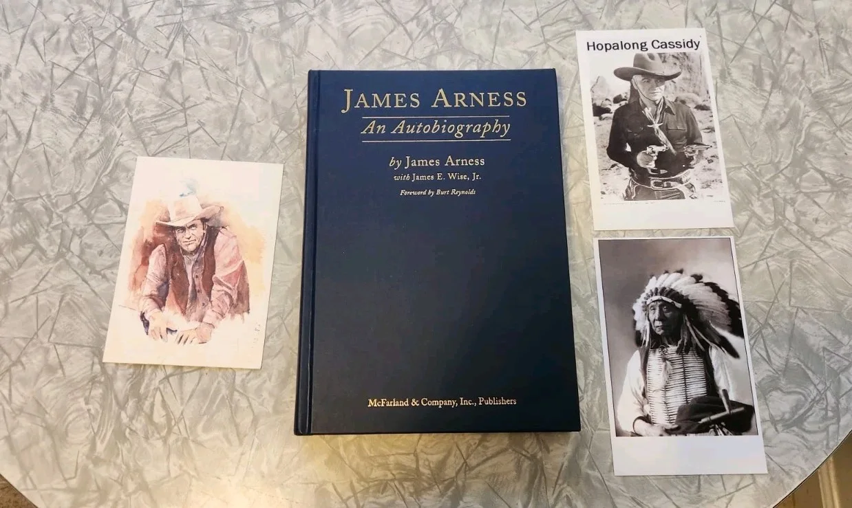 James Arness — James Arness SIGNED Book (lot) Autobiography 2001 ILLUSTRATED GUNSMOKE WESTERNS