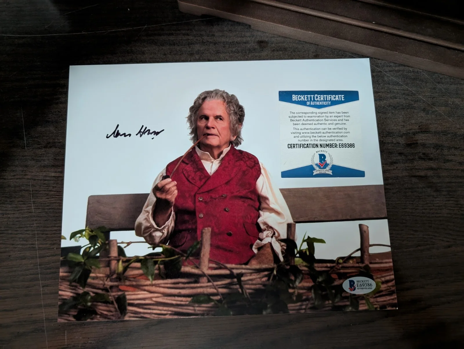 Ian Holm — Ian Holm Singed Bilbo The Hobbit 8x10 Beckett Authenticated, image 5