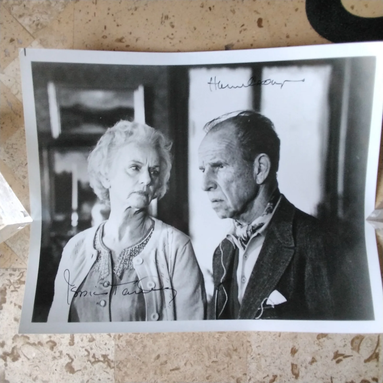 Jessica Tandy & Hume Cronyn SIGNED Photo Cocoon Miss Daisy 13 Films Together, изображение 2