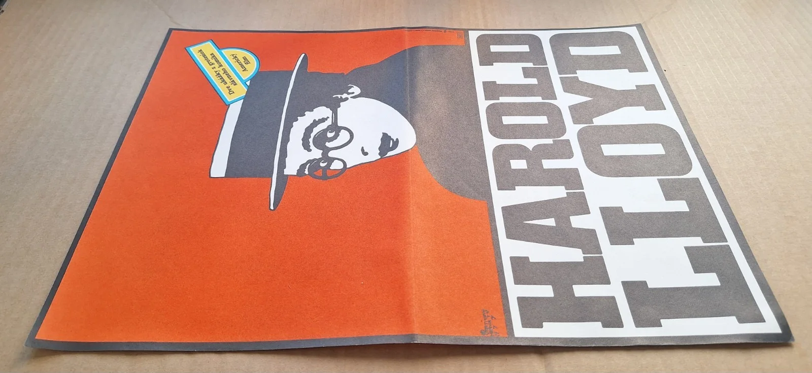 HAROLD LLOYD, ORIGINAL A3 CZECH MOVIE POSTER, VRATISLAV HLAVATY, image 2