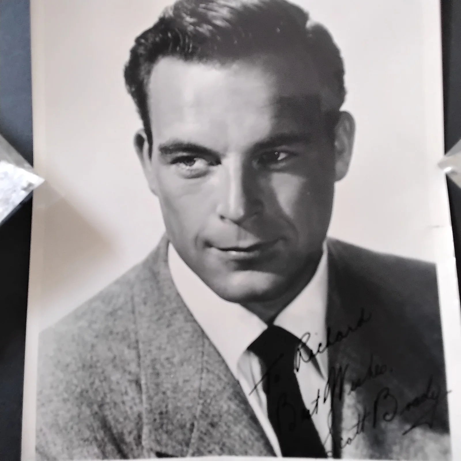 Scott Brady SIGNED Photo Movie TV Actor Johnny Guiter China Syndrome Gremlins, изображение 2