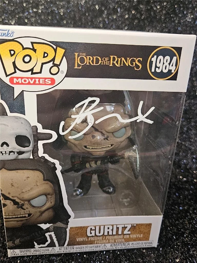 JOEL TOBECK — JOEL TOBECK HAND SIGNED FUNKO POP! 1985 GURITZ LORD OF THE RINGS FIGURE W/ COA, изображение 3