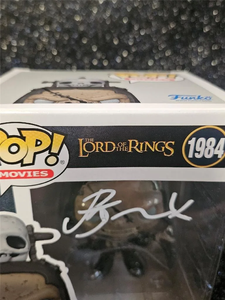 JOEL TOBECK — JOEL TOBECK HAND SIGNED FUNKO POP! 1985 GURITZ LORD OF THE RINGS FIGURE W/ COA, изображение 4