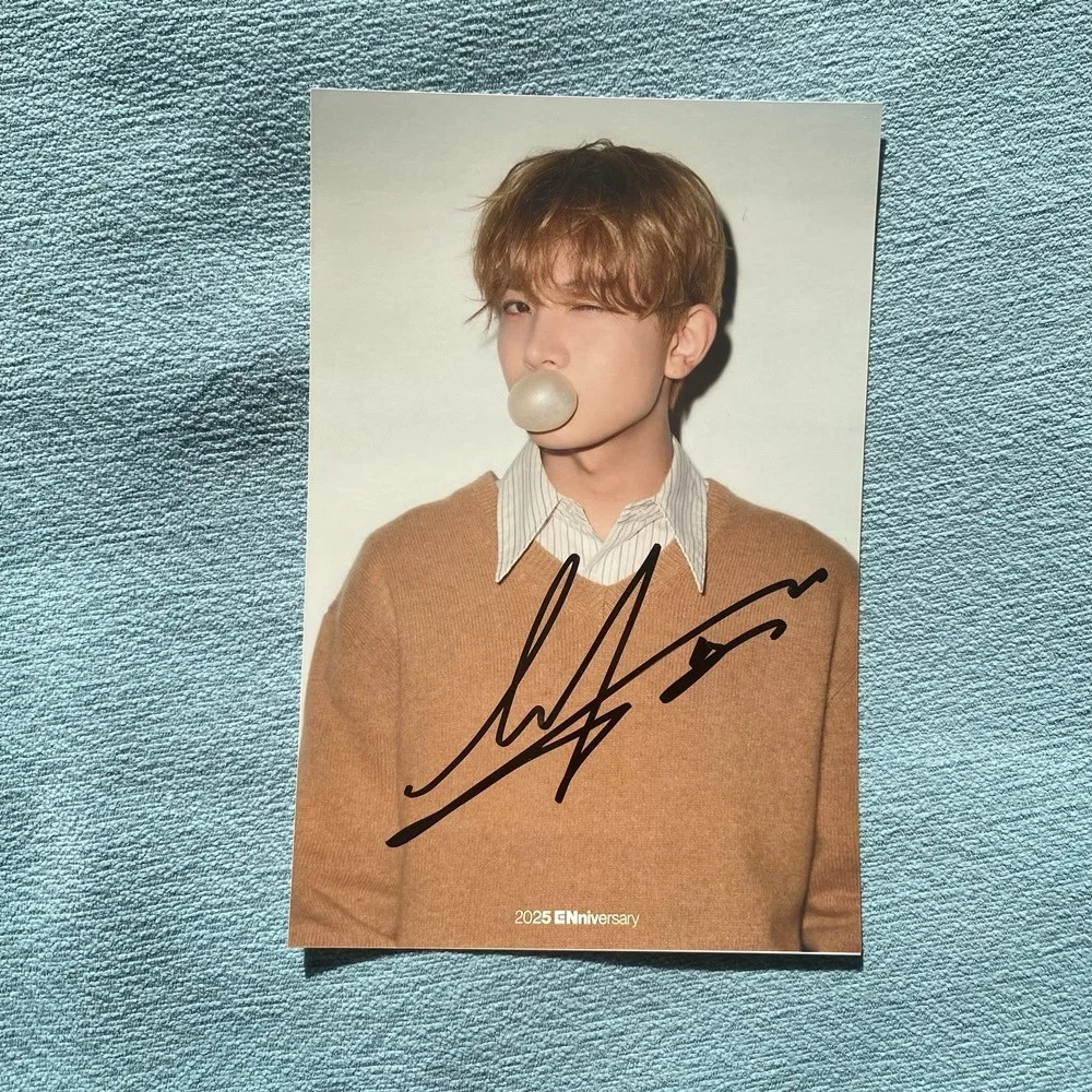 ENHYPEN Autographed Signed Photo For ENniversary FAMILY K-POP Collection 2026, изображение 4