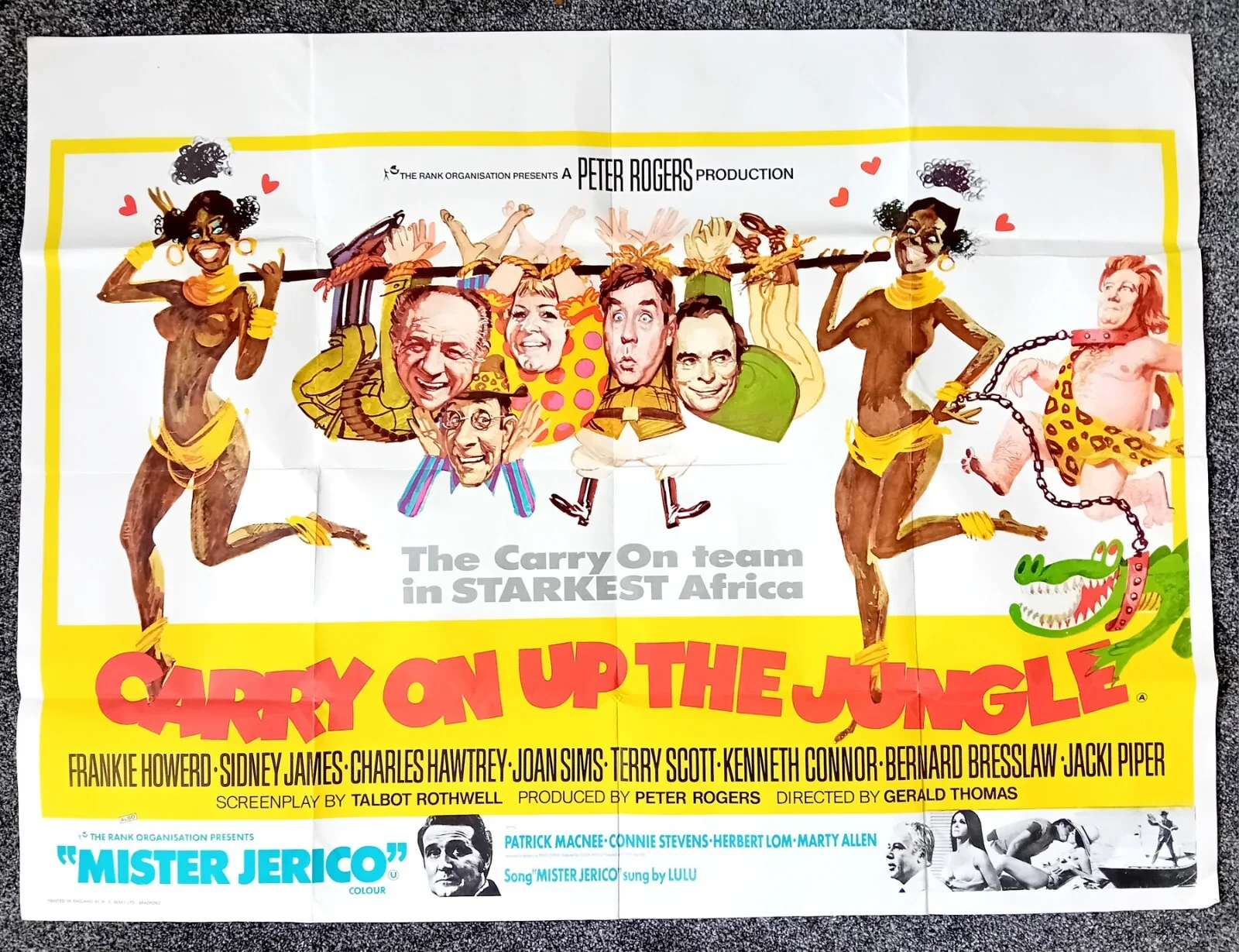 Carry On Up The Jungle Film Poster. Original Carry On Film Poster - Carry On, изображение 2