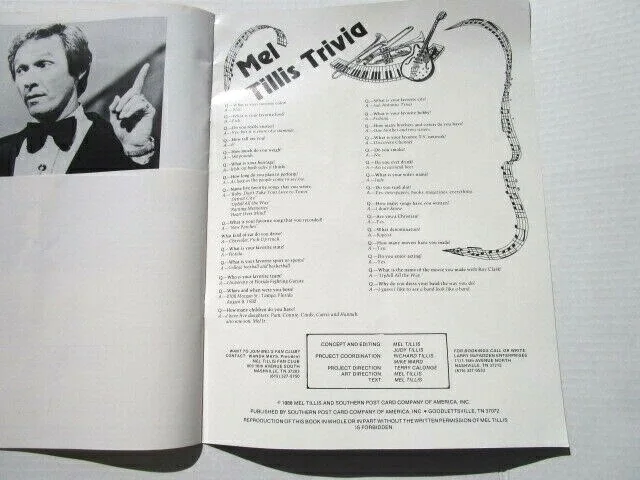 Mel Tillis Special Scrapbook Edition 1988 with REAL Autograph??? - A18, image 5