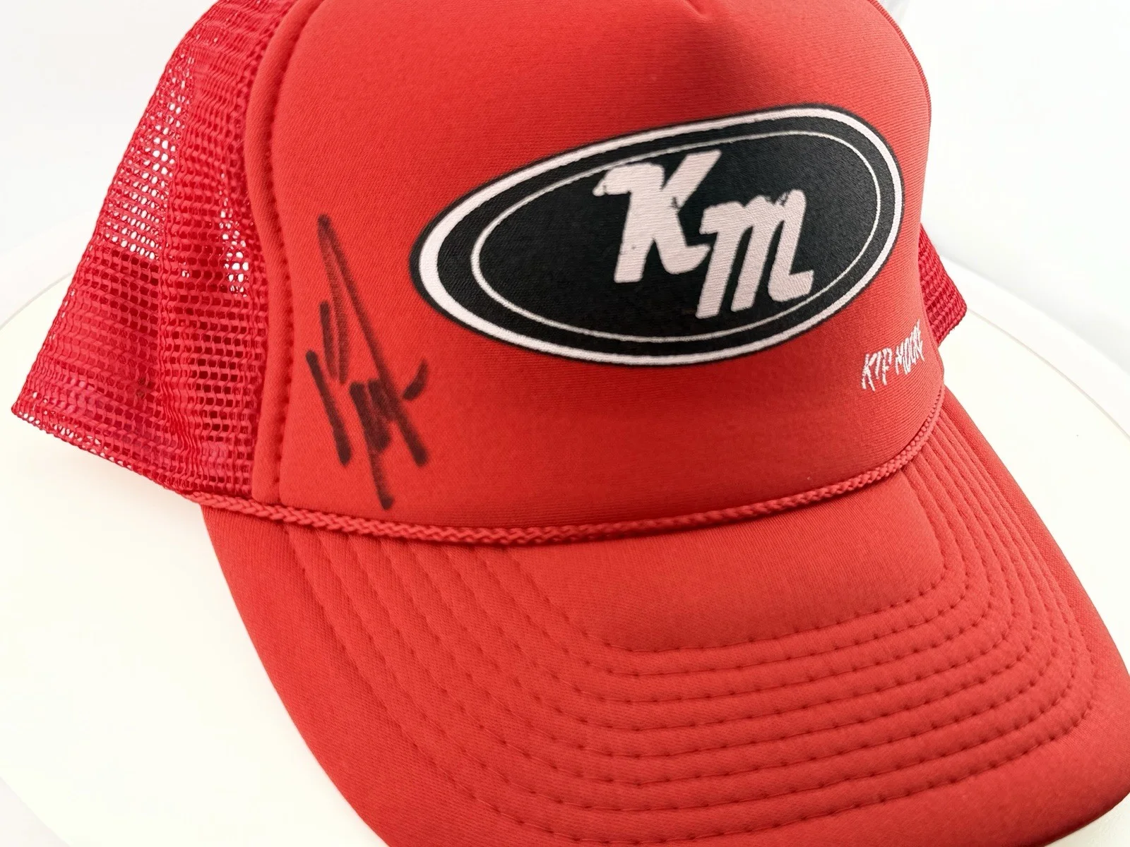 Kip Moore Autographed Cap Red Trucker's Hat Signed, image 2