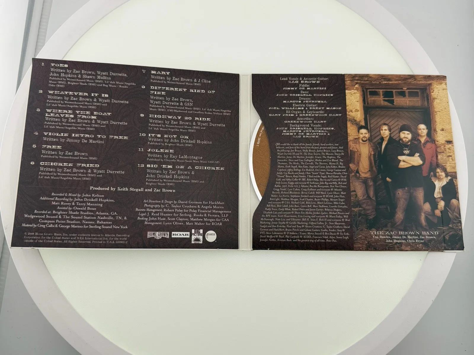 Zac Brown Band Autographed CD The Foundation Signed By Multiple Members, image 5