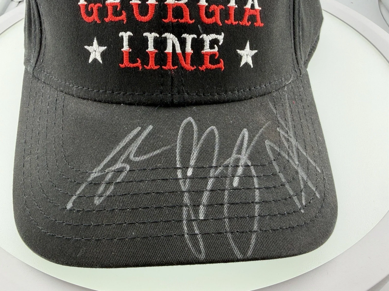 DUAL SIGNED Florida Georgia Line AUTOGRAPH BASEBALL HAT CAP FGL TYLER & BRIAN, image 2