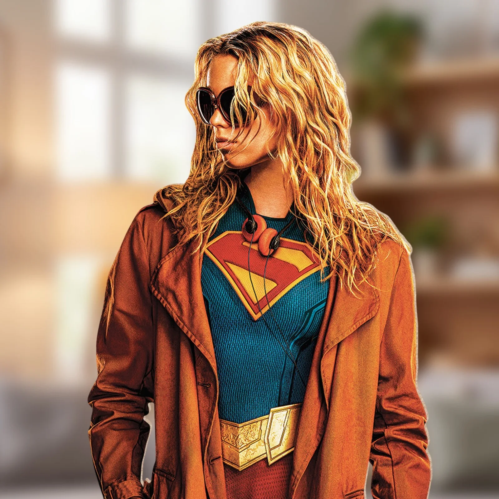 Supergirl with Shades Cardboard Cutout Live Action Style 2026 with Free Mini, изображение 2