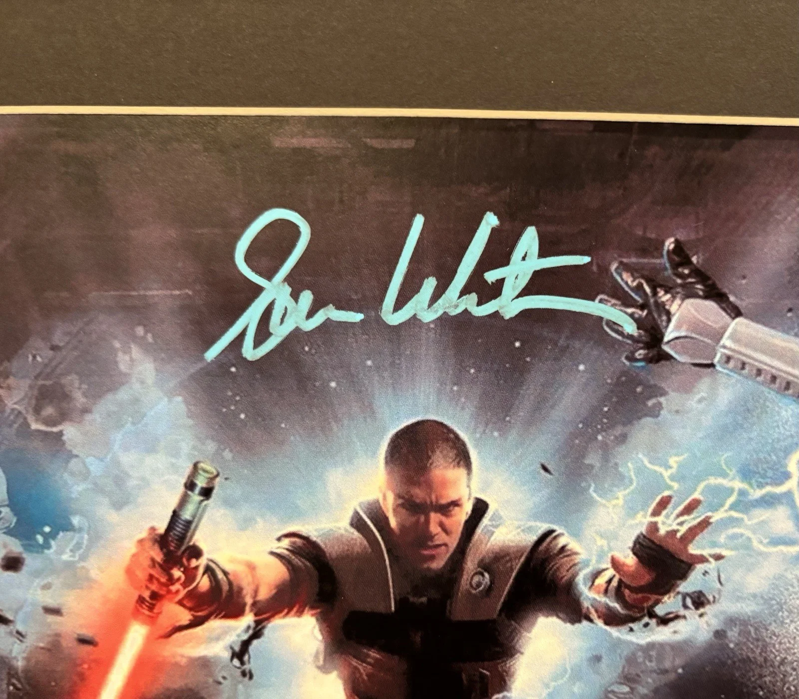 Sam Witwer — Star Wars The Force Unleashed Sam Witwer Autograph Starkiller JSA COA Framed Art, image 2