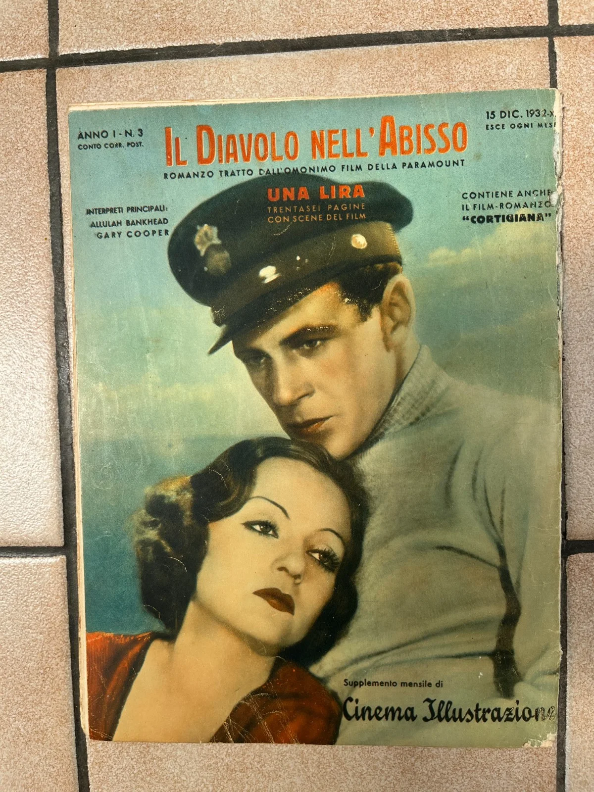 Vintage GRETA GARBO TALLULAH BANKHEAD CLARK GABLE GARY COOPER Italien Mag 1932, изображение 2