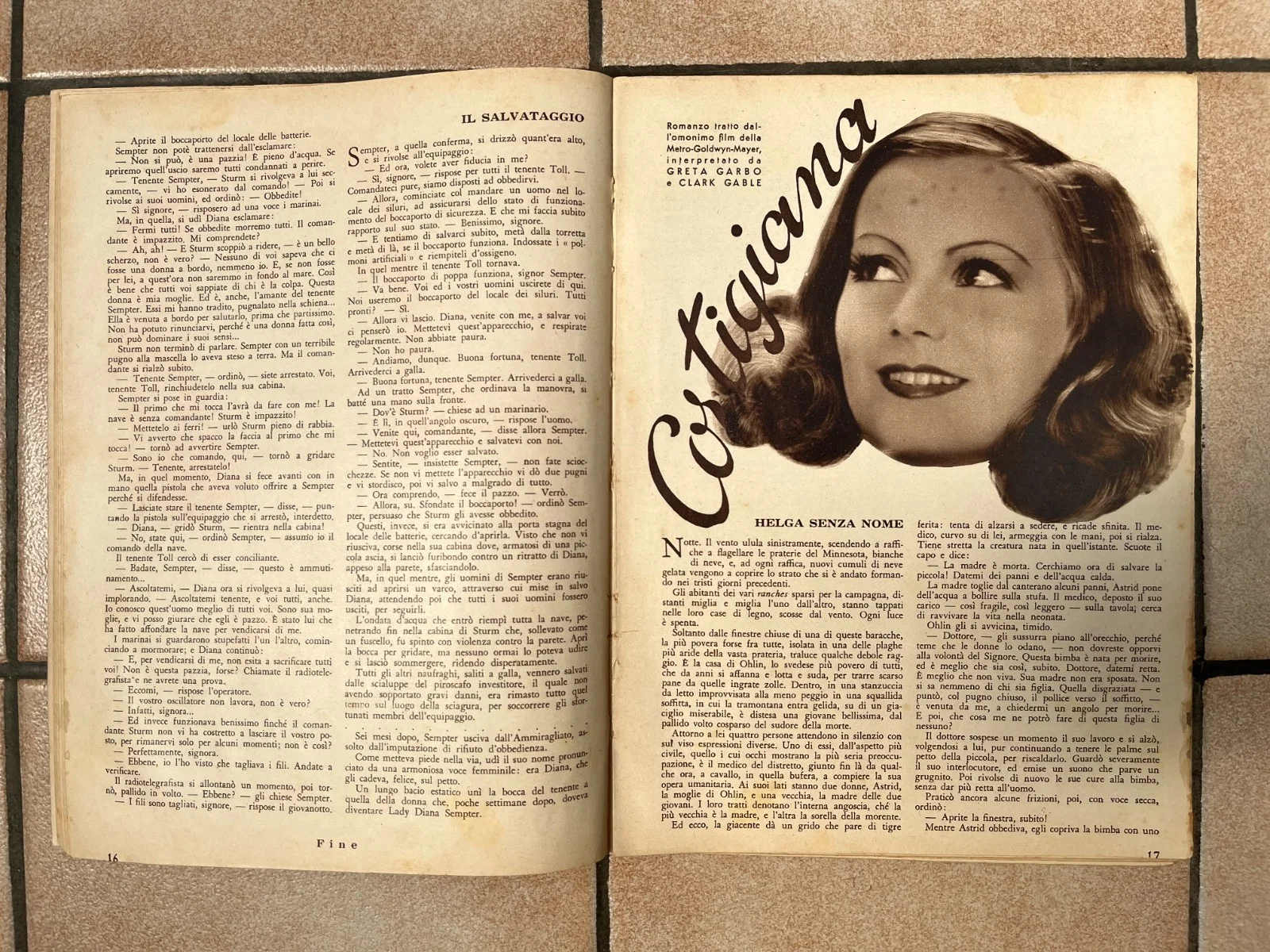 Vintage GRETA GARBO TALLULAH BANKHEAD CLARK GABLE GARY COOPER Italien Mag 1932, изображение 4
