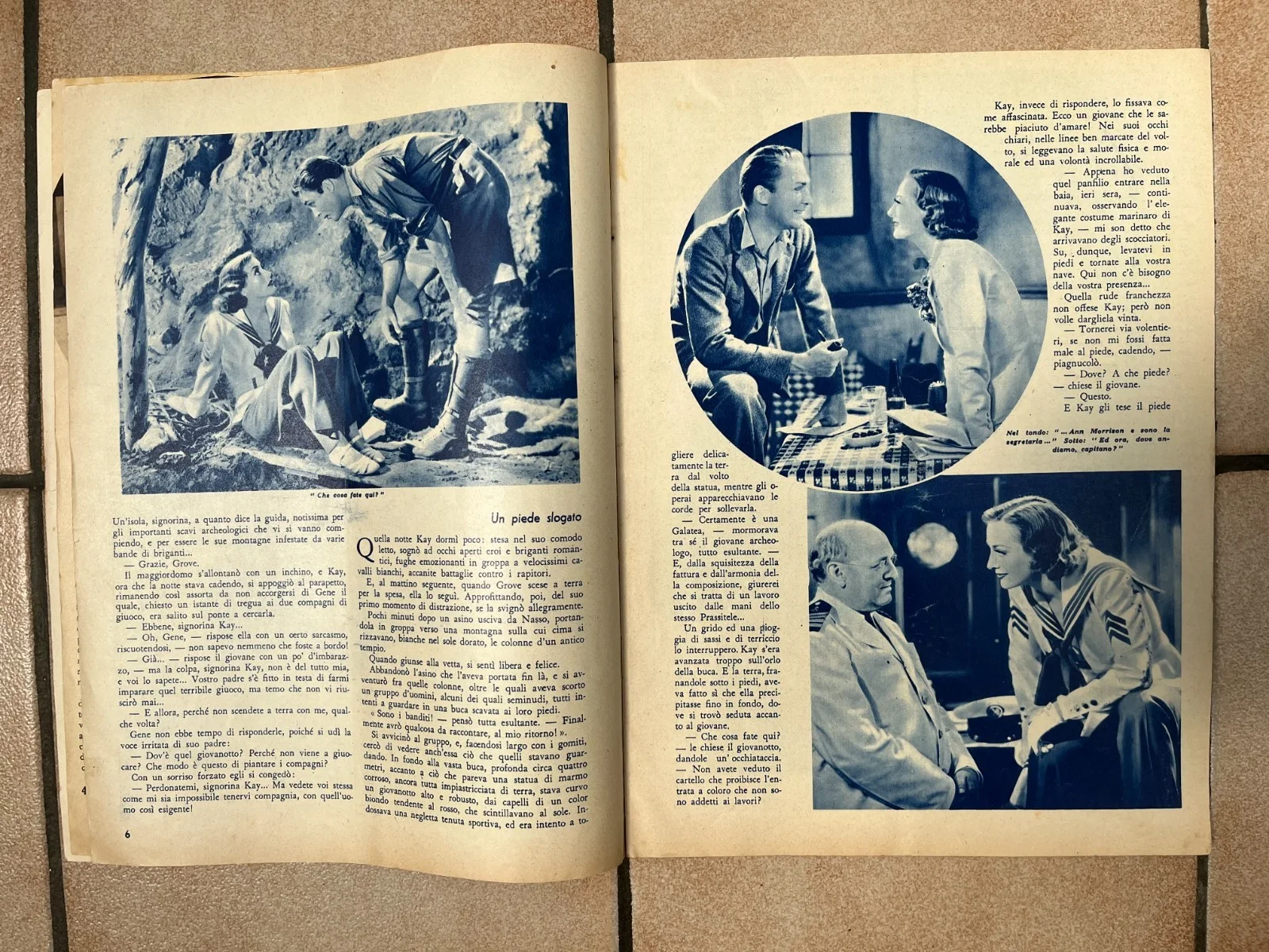 Vintage JOAN CRAWFORD FRANCHOT TONE BRIAN AHERN Italien Mag 1936, изображение 4
