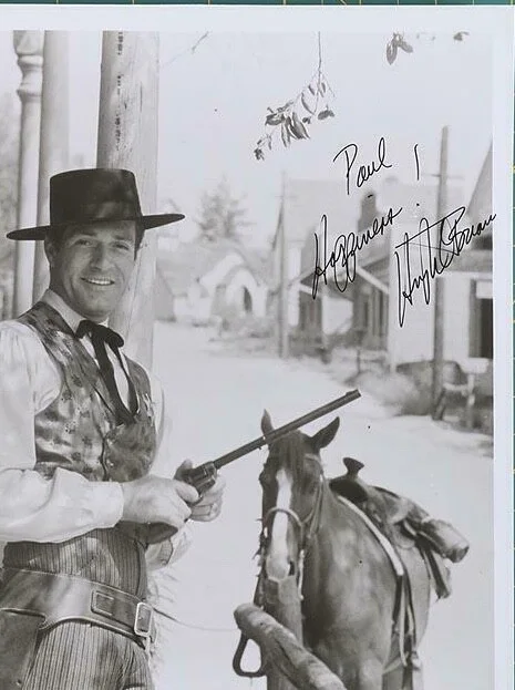 Hugh O'Brian — Hugh O' Brian signed 8x10 Signed Photo Inscribed authentic TV show Wyatt Earp, изображение 2