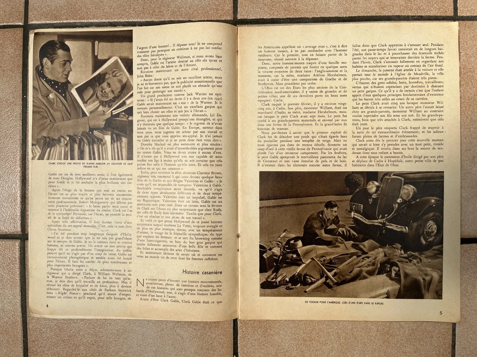 Vintage CLARK GABLE 'Sa Vie SesFilms' French Mag 1936, image 5