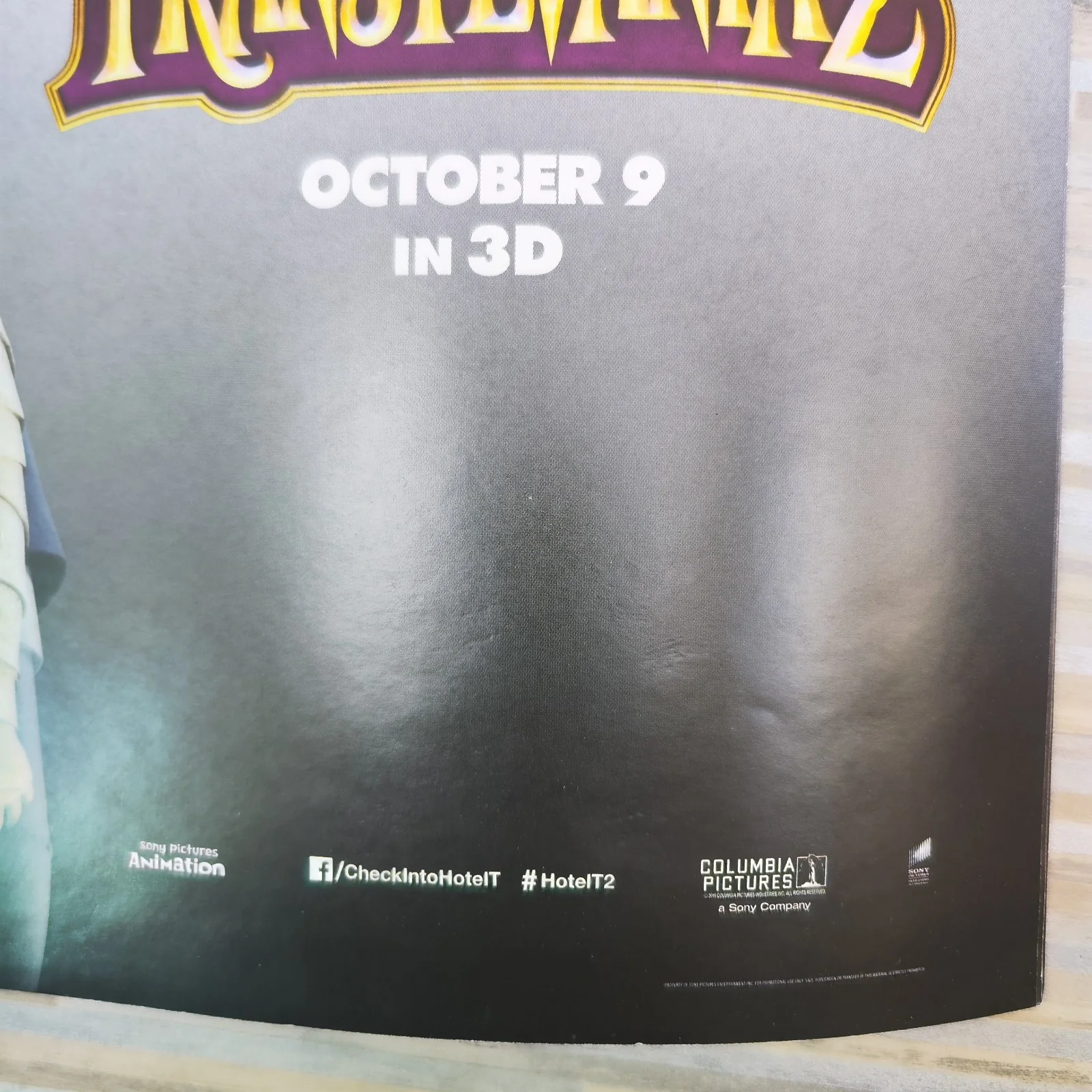 Hotel Transylvania 2 Poster Cinema A3 double sided puzzles 11.5"x16.5"approx, image 3