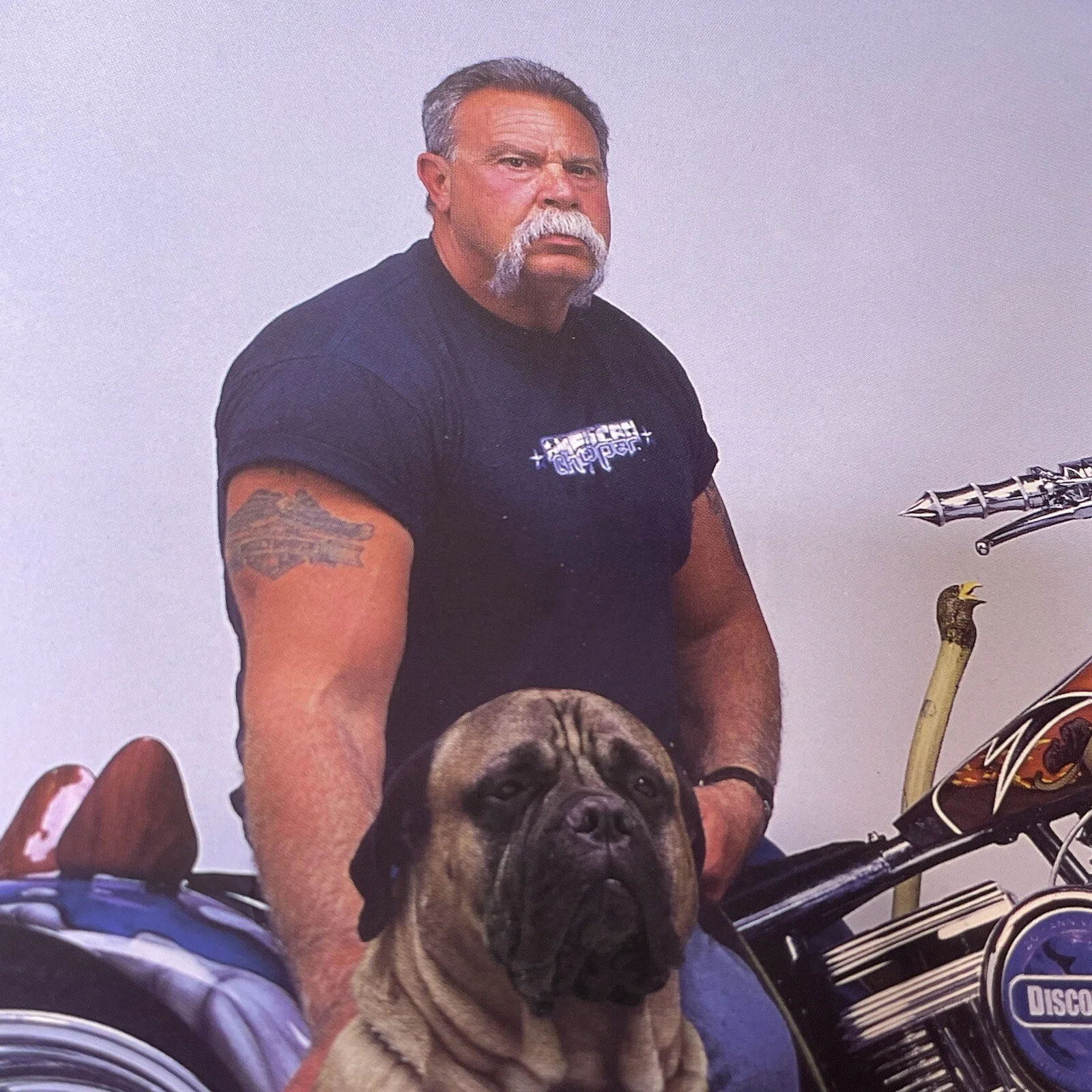 ORANGE COUNTY CHOPPERS PAUL TEUTUL SR. WITH GUS 14” x 11” PHOTO, NOT SIGNED., image 3