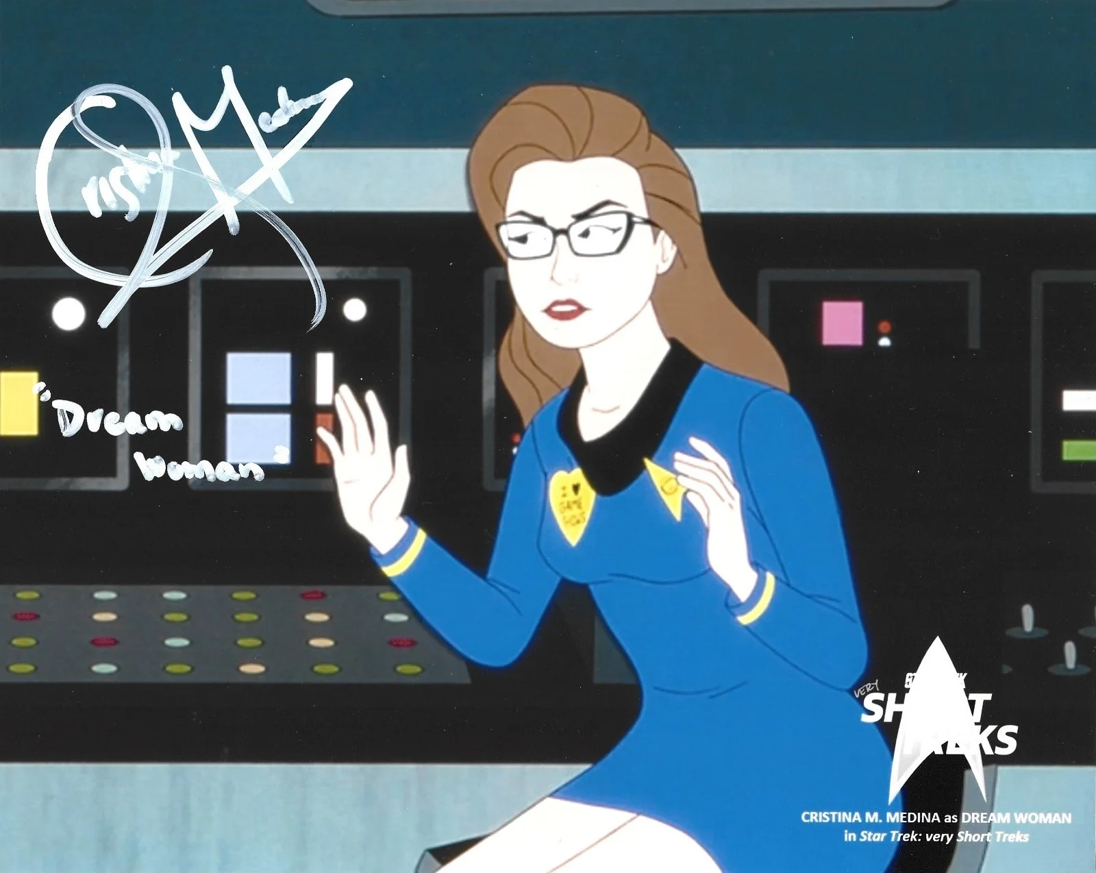 Cristina M. Medina — RARE Cristina Medina Animated Star Trek Signed Dream Woman 8x10 Photo Autograph