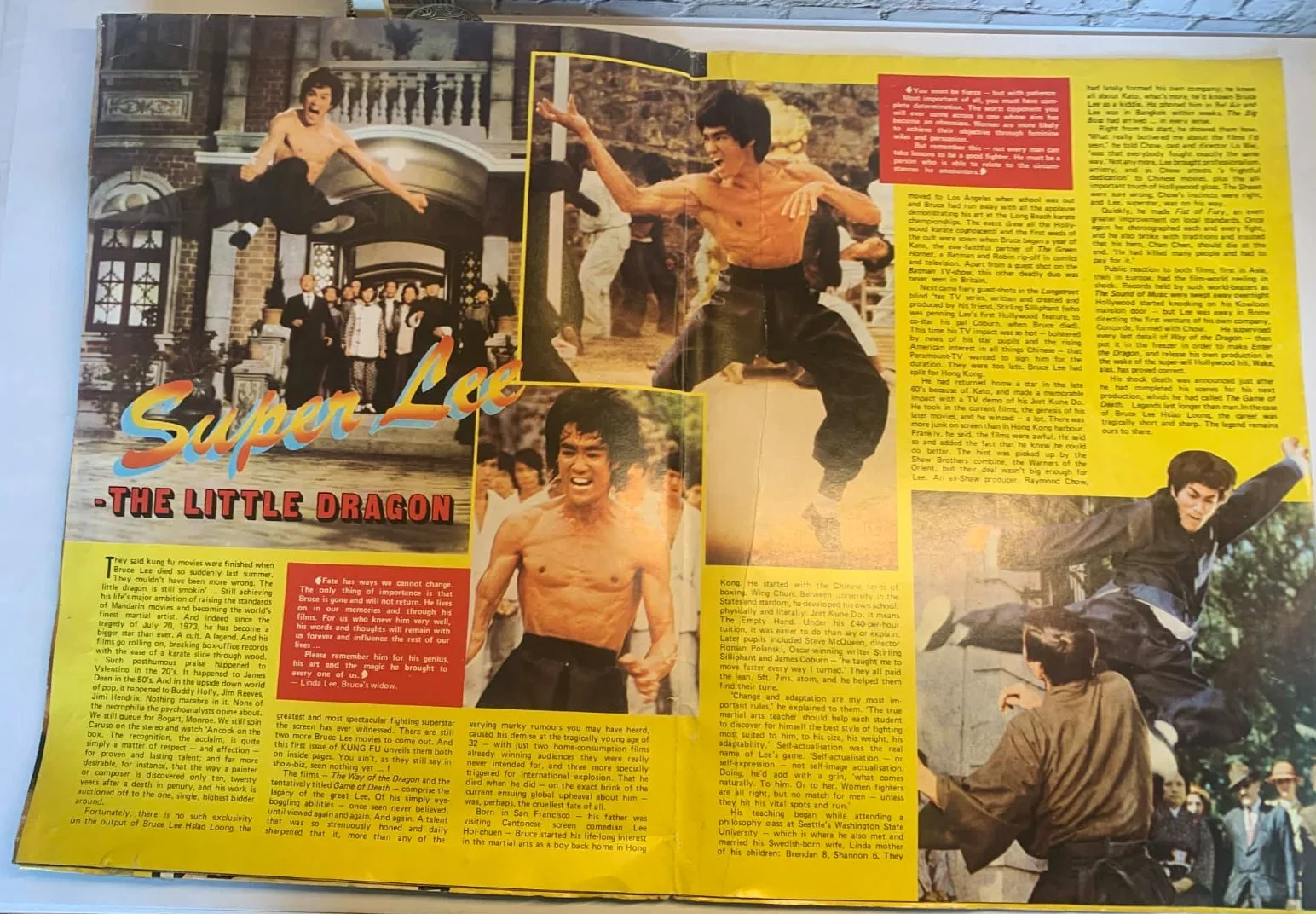 BRUCE LEE Kung-Fu Magazine 2ft x 3ft POSTER PULLOUT PINUP 1970s Chuck Norris, изображение 5
