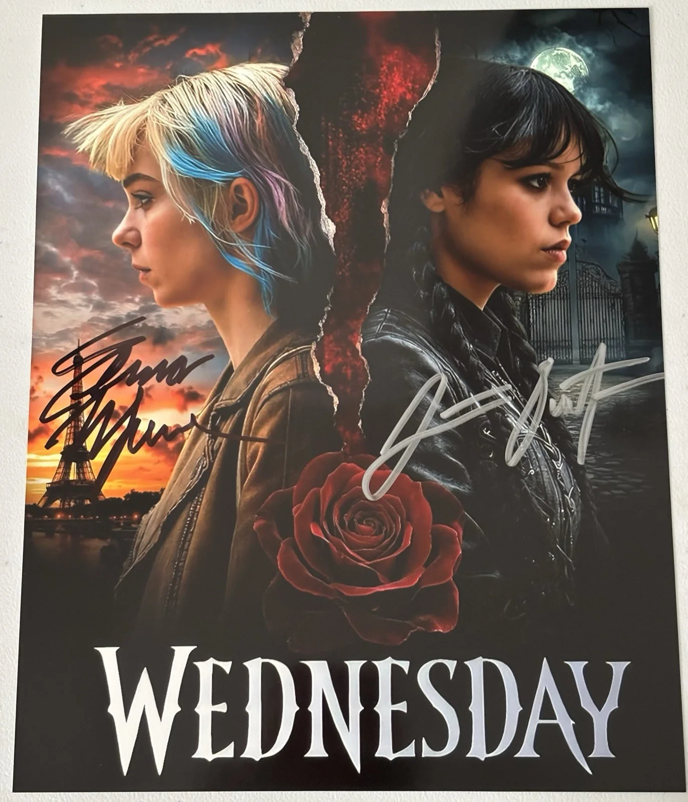 Emma Myers And Jenna Ortega — Jenna Ortega And Emma Myers Signed Photo, 8x10 With COA, Wednesday