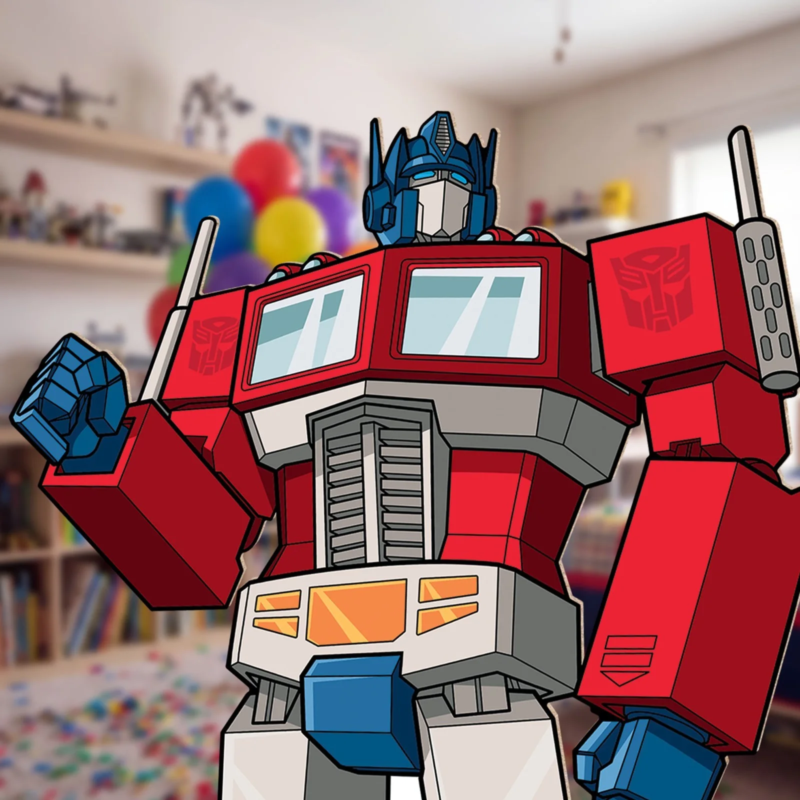Optimus Prime Transformers Animation Style Cardboard Cutout & Free Mini Standee, изображение 2