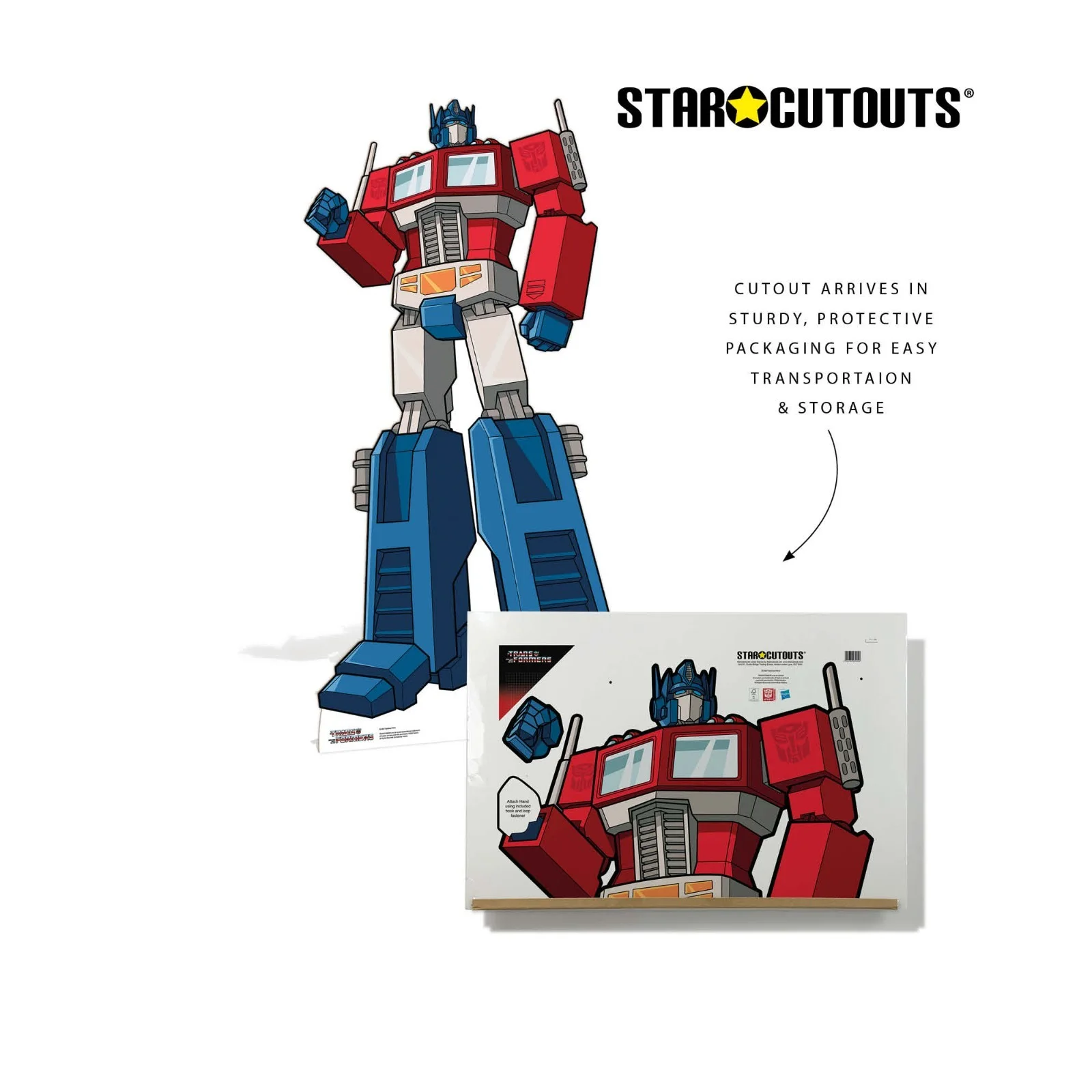 Optimus Prime Transformers Animation Style Cardboard Cutout & Free Mini Standee, изображение 5