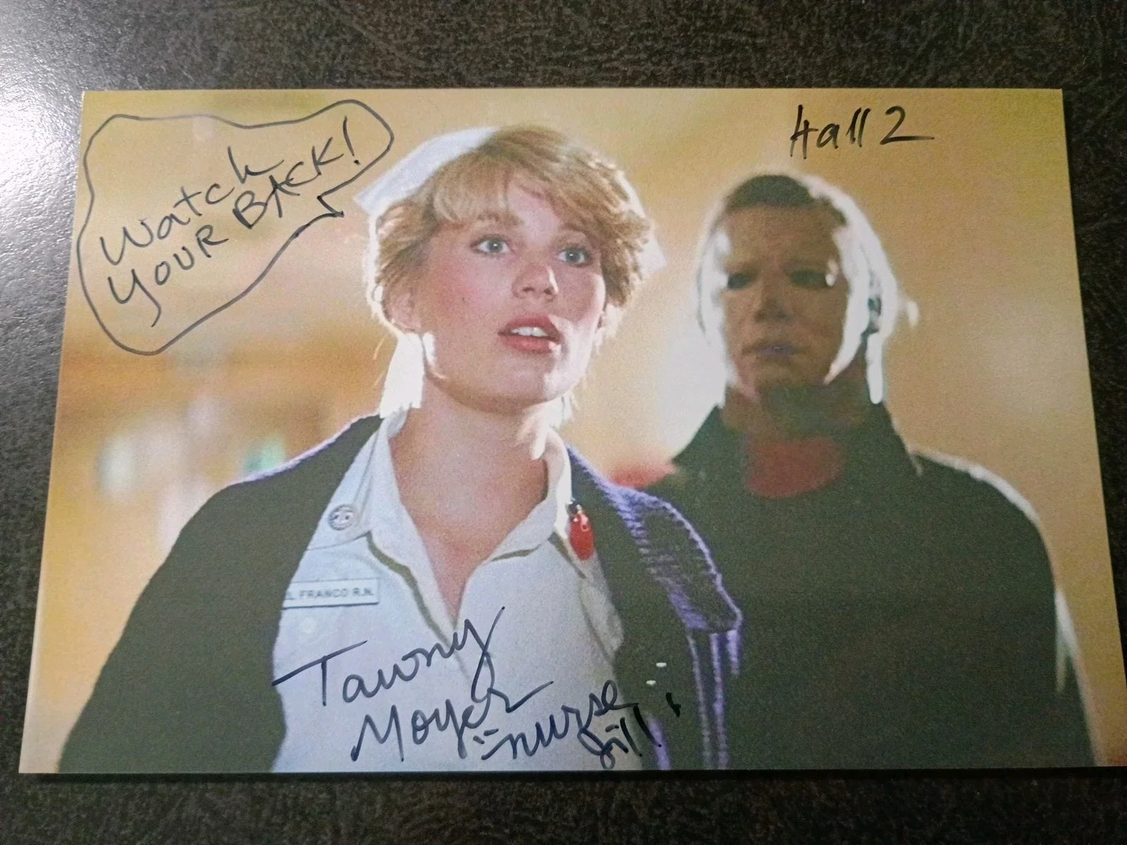 TAWNY MOYER As NURSE JILL — TAWNY MOYER As NURSE JILL Hand Signed Autograph 4X6 Photo -- HALLOWEEN II