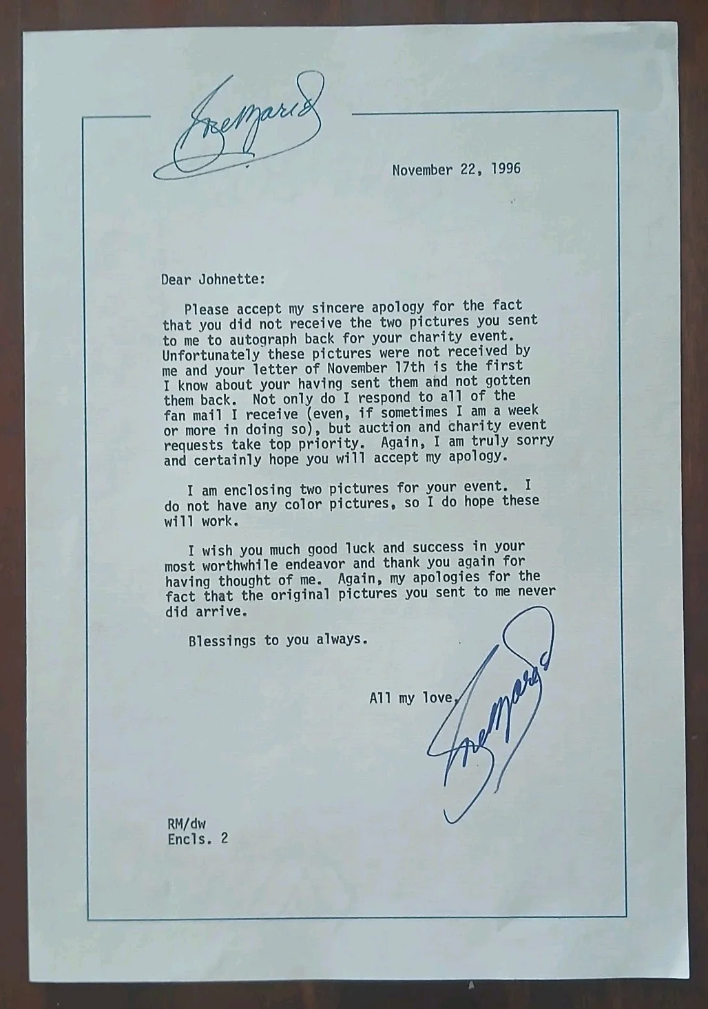 rose marie — rose marie signed letter her note paper dick van dyke actress