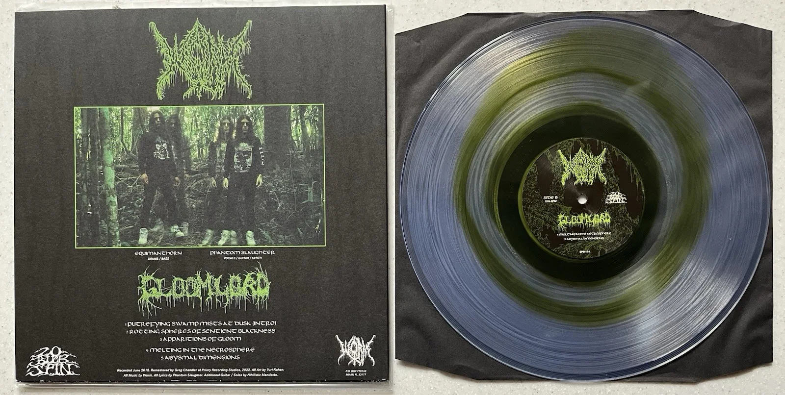 Worm Gloomlord Vinyl Record LP Signed Autographed Mint Condition GreenClear Doom, image 2