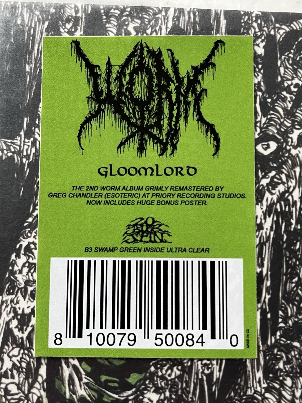 Worm Gloomlord Vinyl Record LP Signed Autographed Mint Condition GreenClear Doom, image 5