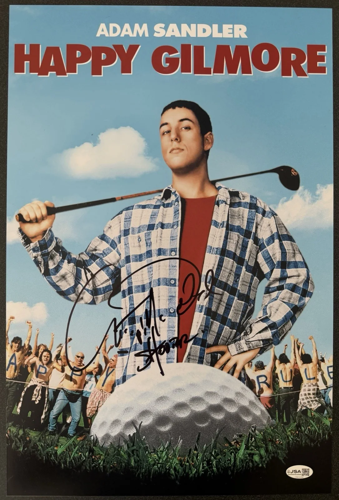 CHRISTOPHER MCDONALD SIGNED HAPPY GILMORE 12X18 MOVIE POSTER +SHOOTER CN JSA COA, изображение 2