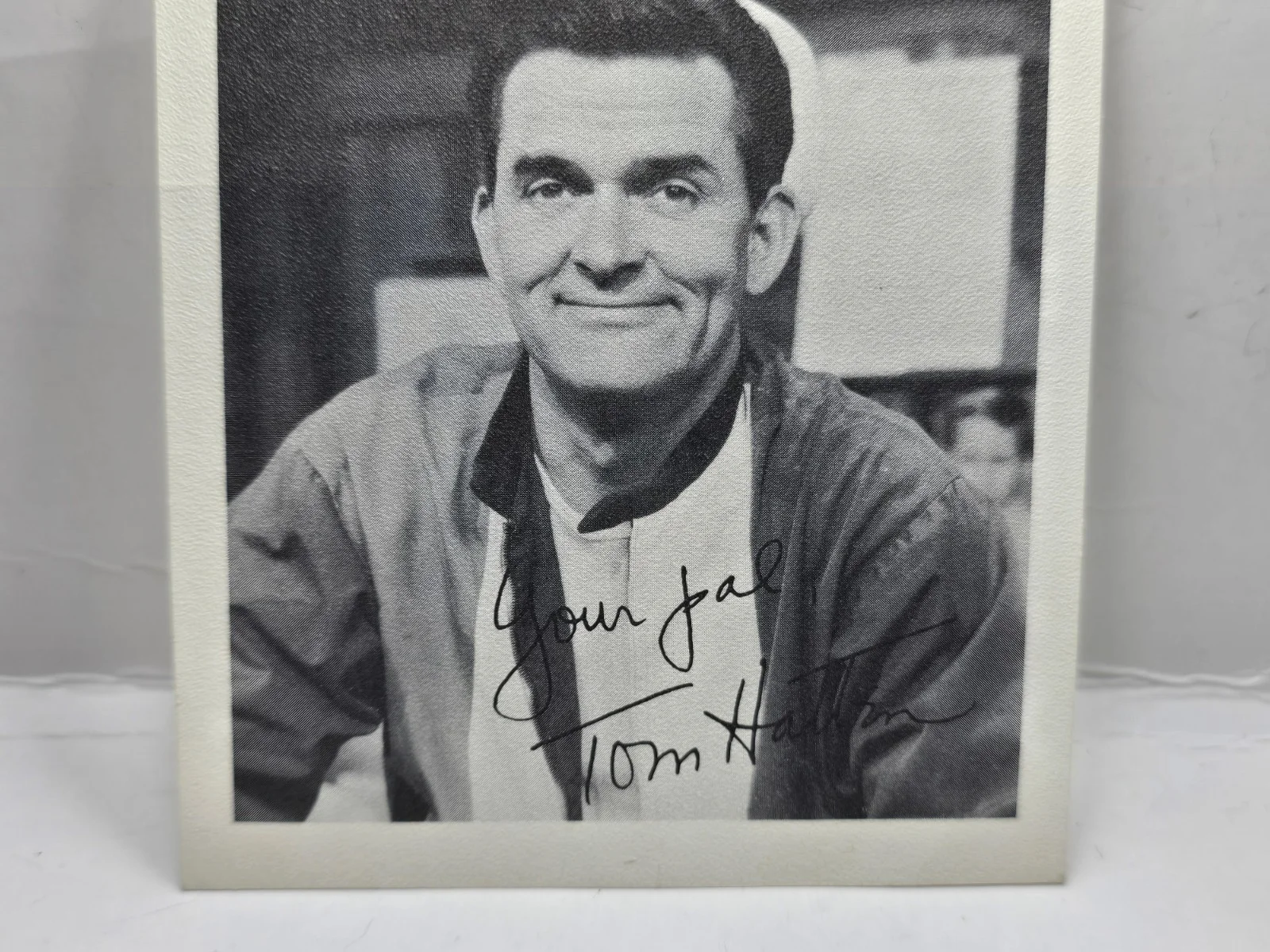 Vintage TOM HATTEN Autographed Photo 5x4 KTLA Popeye Show Host Los Angeles TV, изображение 3