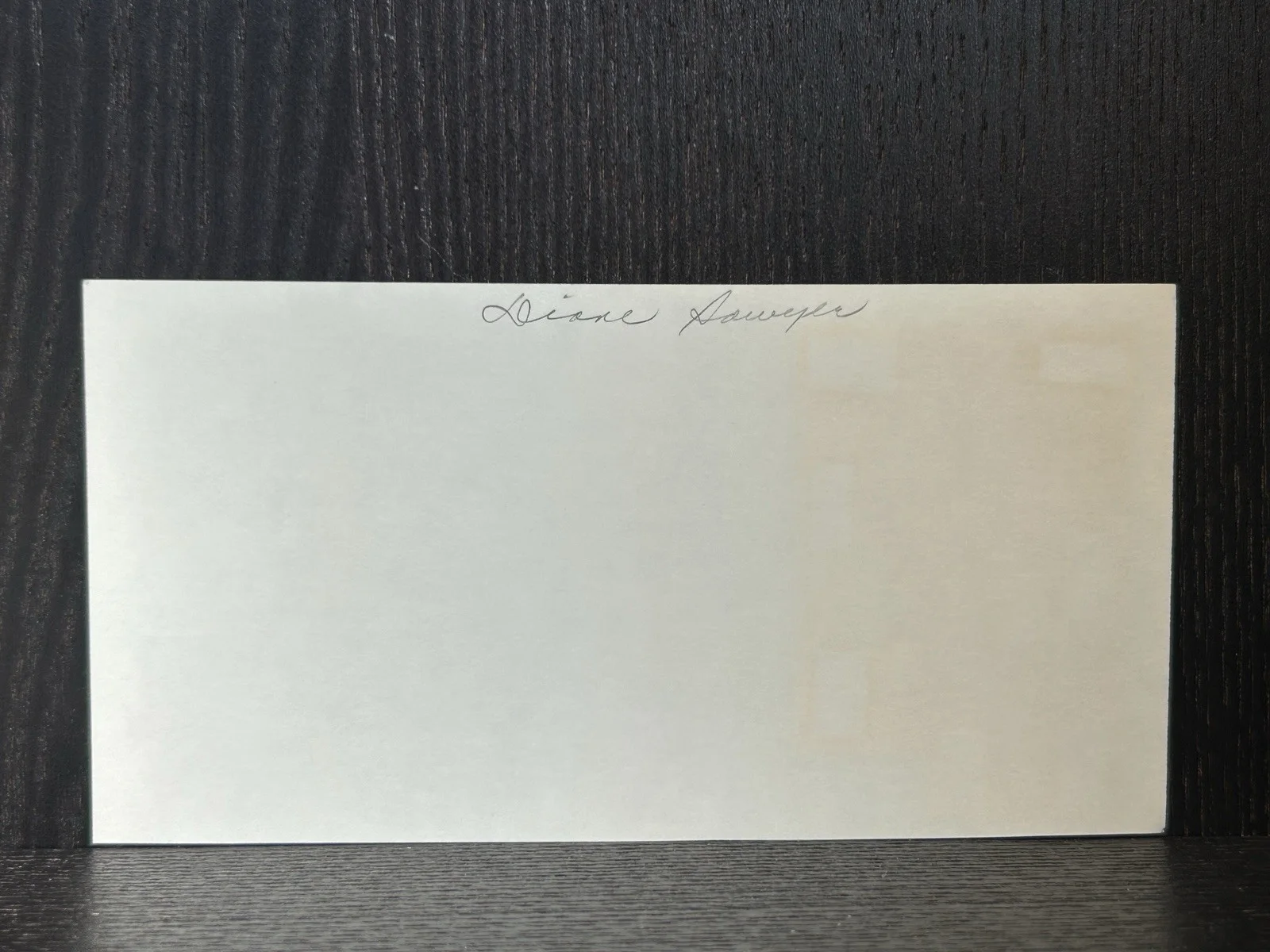 Diane Sawyer — DIANE SAWYER HAND SIGNED CARD Original Autograph ABC NEWS ANCHOR Writer Producer, изображение 3