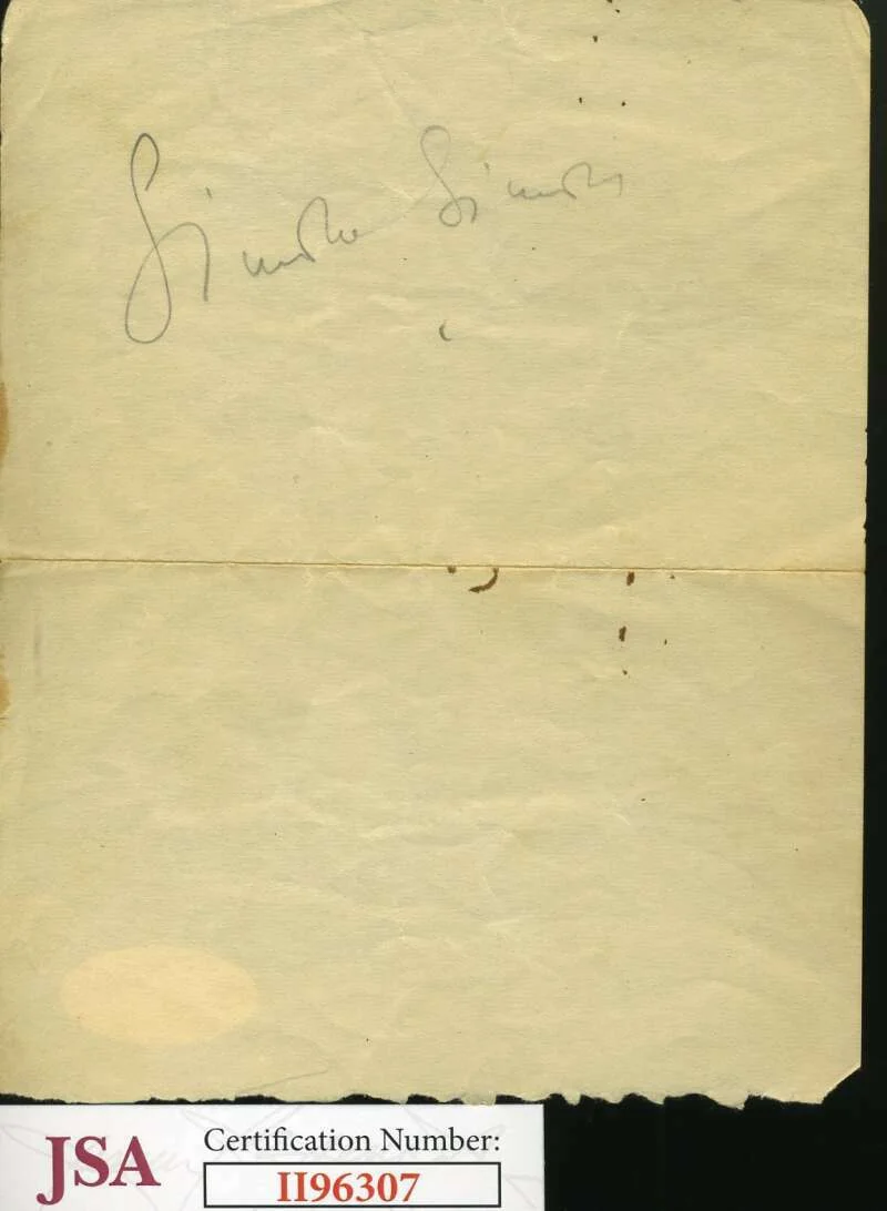 Sylvia Sidney — Sylvia Sidney JSA Coa Signed Vintage 1940`s Album Page Autograph