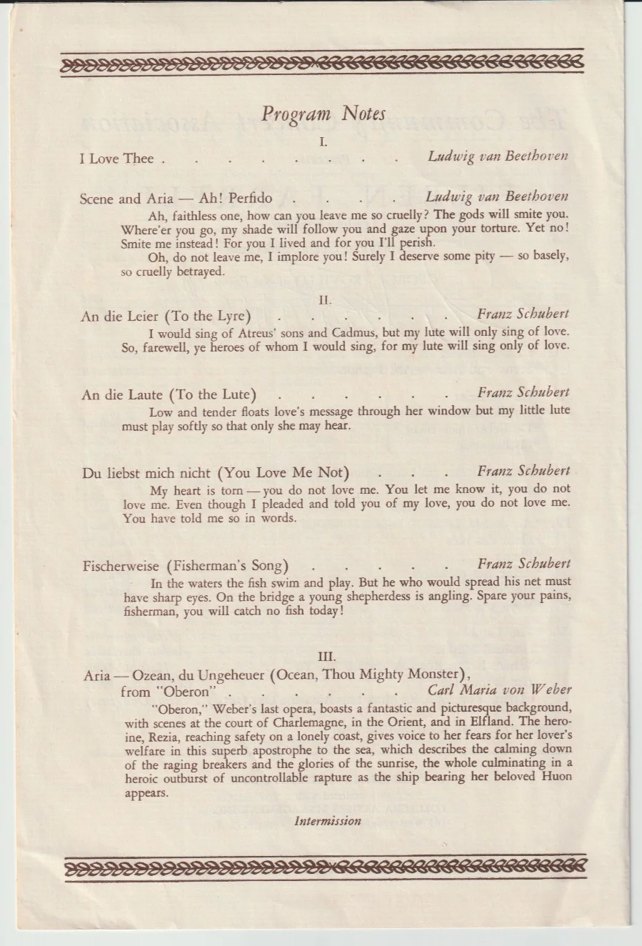 1960-61 Community Concert Association program signed by Eileen Farrell excellent, image 3
