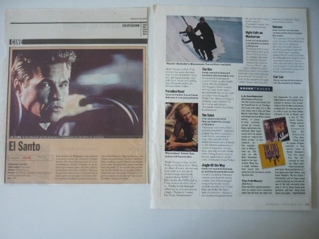 Val Kilmer - Lot of 24 Original Magazine Clippings Cuttings Argentina, изображение 2