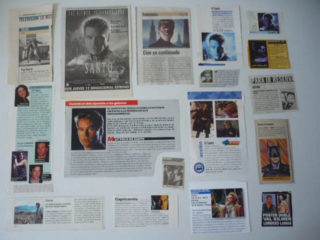 Val Kilmer - Lot of 24 Original Magazine Clippings Cuttings Argentina, изображение 5