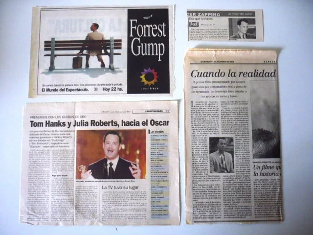 Tom Hanks - Lot of 45 Original Magazine Clippings Cuttings Argentina, изображение 2