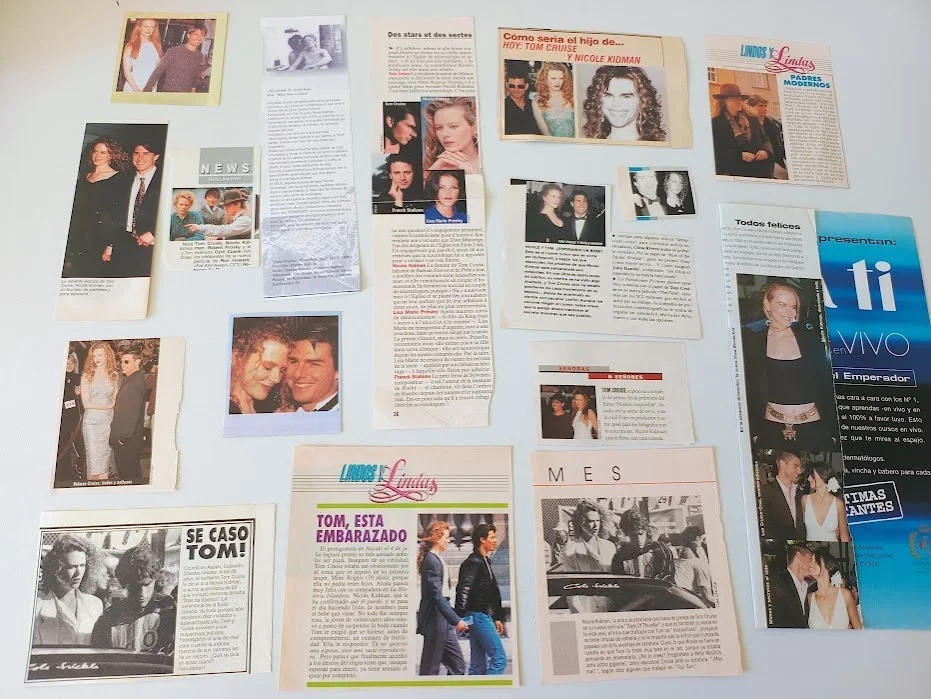 Tom Cruise Nicole Kidman - Lot 40 Original Magazine Clippings Cuttings Argentina, изображение 4