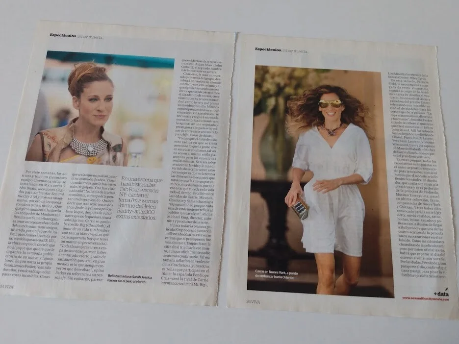 Sarah Jessica Parker Sex & The City Lot 15 Magazine Clippings Cuttings Argentina, изображение 4