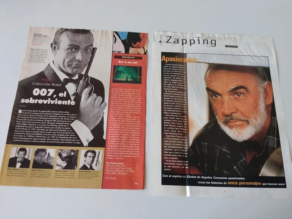 Sean Connery James Bond 007 - Lot of 32 Magazine Clippings Cuttings Argentina, изображение 5