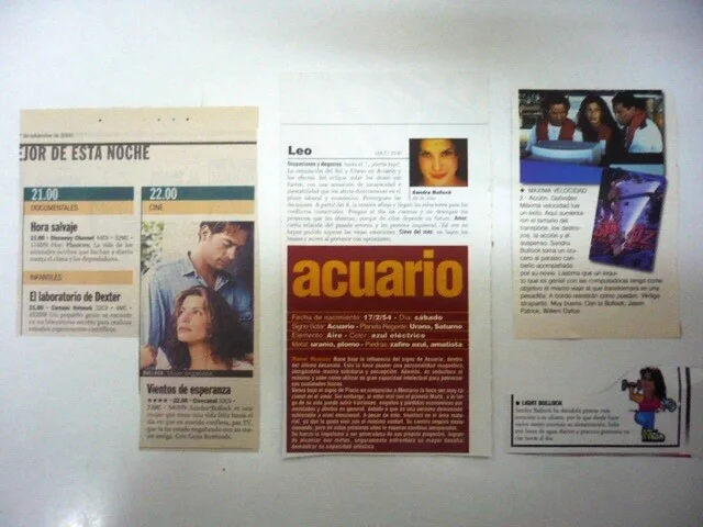 Sandra Bullock - Lot of 25 Original Magazine Clippings Cuttings Argentina, изображение 5