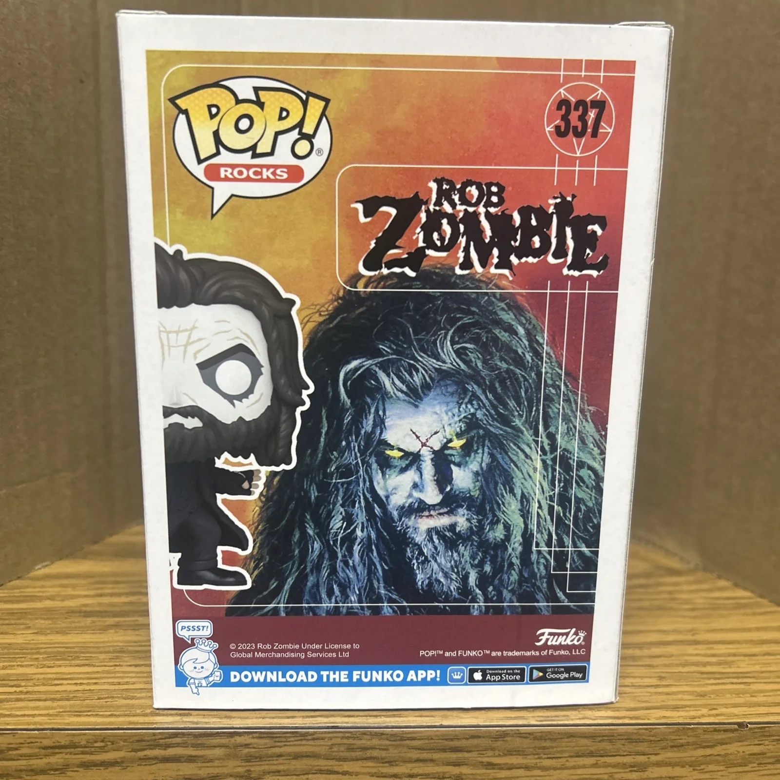 Rob Zombie Signed Autograph White Zombie Funko Pop 337 Beckett BAS, image 3