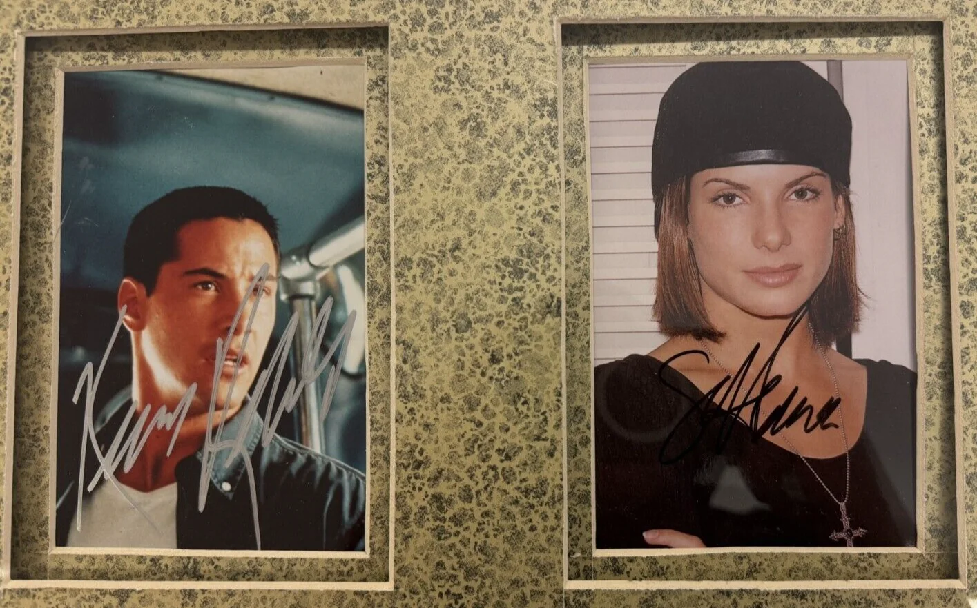 Keanu Reeves / Sandra Bullock "Speed" Signed Framed Photos, TV Film 50x40cm COA, изображение 2