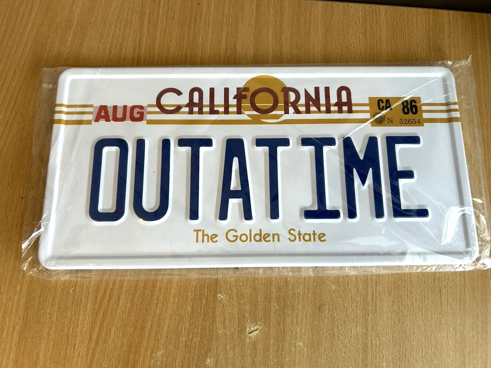 Back to the Future OUTATIME Replica Number Plate Tin Sign 29.5cm x15cm, image 3
