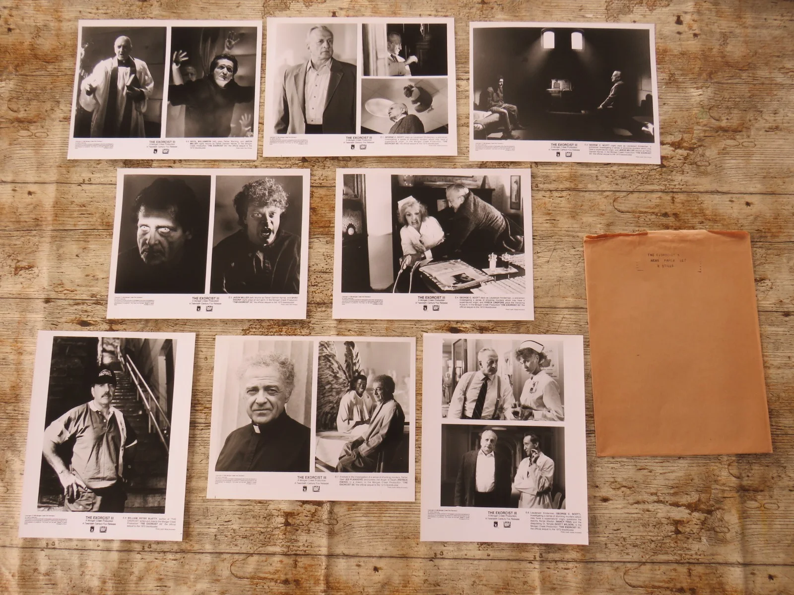 THE EXORCIST III ORIGINAL 1990 CINEMA FILM PRESS KIT George C. Scott PHOTOS, изображение 5