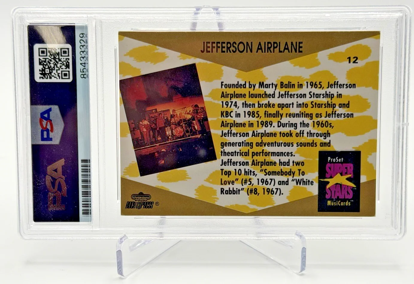 Grace Slick Signed 1991 Pro Set SuperStars Musicards Jefferson Airplane PSA/DNA, image 5